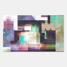 Lighthouse Abstract Rectangle Sticker