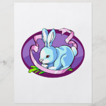 lila púrpura oval.png de la cinta del conejito tarjetas informativas