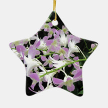 Lila y florabunda blanco ornamento para arbol de navidad