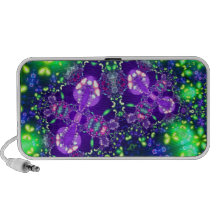 Lila y fractal azul de la mariposa mp3 altavoces