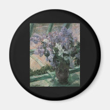 Lilas de Cassatt en una ventana Imán De Frigorífico