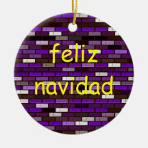 lilas de los ladrillos del adorno, navidad del fel