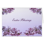 Lilas elegantes Pascua Felicitacion