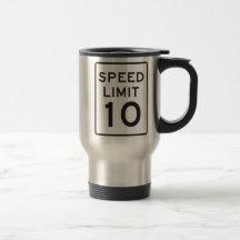 Límite de velocidad 10 taza