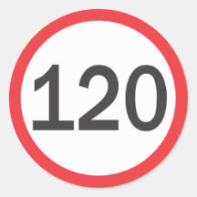 Límite de velocidad ciento y veinte pegatinas  