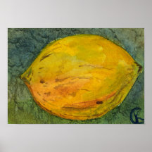 Limón amarillo suave posters
