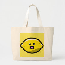 Limón feliz de Kawaii Bolsa De Mano