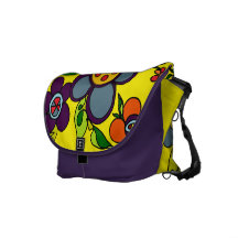 LIMÓN urbano de los colores de las flores retras Bolsas Messenger