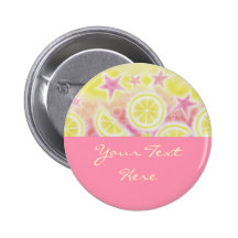 Limonada rosada rosa de la insignia del botón de " pin
