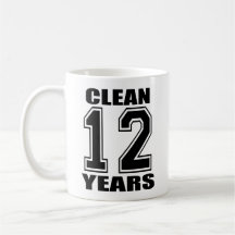 limpie doce años de taza negra