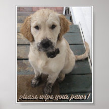 ¡Limpie por favor sus patas! Posters