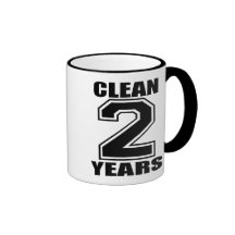 limpie tres años de negro taza