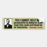 Lincoln: Ayuda usted mismo Etiqueta De Parachoque