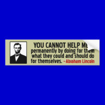 Lincoln: Ayuda usted mismo pegatinas de parachoque