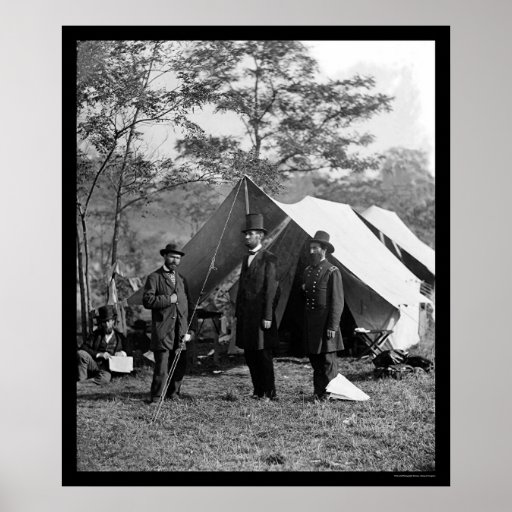Lincoln, Pinkerton y McClernand en Antietam 1862 Impresiones