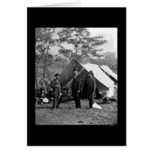 Lincoln, Pinkerton y McClernand en Antietam 1862 Tarjeta