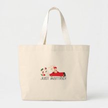 Lindo, apenas casado, "casando" diseño bolsa de mano