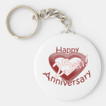 Lindo, diseño del corazón del "25to aniversario fe llavero personalizado