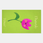 Lindo gracias tulipán rosado rectangular altavoces