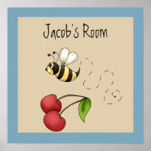 Lindo manosee la abeja personalizada poster