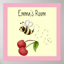 Lindo manosee la abeja personalizada posters