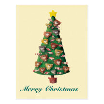 Lindo refiere el árbol de navidad tarjeta postal