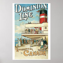 Línea 1904 del dominio del vintage anuncio del via poster