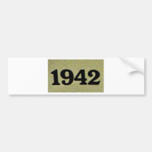 Línea 1942 etiqueta de parachoque