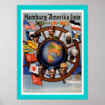 Línea americana poster de Hamburgo
