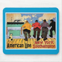 Línea americana poster tapete de raton