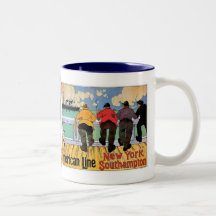 Línea americana poster taza de café