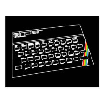 Línea arte de espectro de ZX Tarjetas Postales