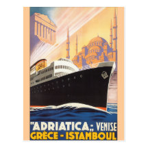 Línea de Adriatica Tarjeta Postal