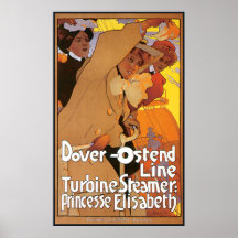 Línea de buque de vapor de Dover Ostende Impresiones