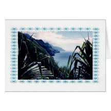 Línea de la costa de NaPali, tarjeta de Kauai, Haw