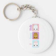 Línea de la leche de Japón del tabú Llaveros Personalizados