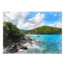 Línea de la playa de St Thomas Invitación Personalizada