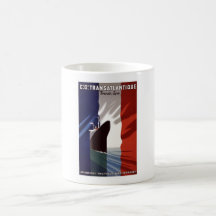 Línea francesa tazas de café