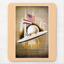 Línea Nueva York de Holanda América Alfombrillas De Ratón