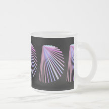 Línea púrpura diseño del Seashell de la playa del  Tazas De Café