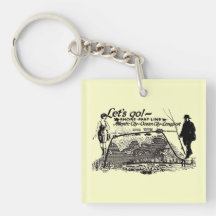 Línea rápida llavero 1910 del vintage de las carre
