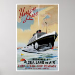 Línea revestimiento marino de la unión del buque d poster