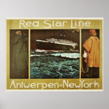 Línea roja revestimiento marino Litho de la estrel Impresiones