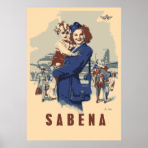 Líneas aéreas belgas de Sabena del arte pop ex Impresiones