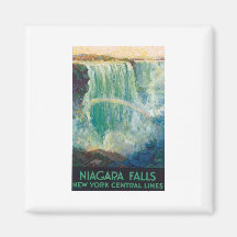 Líneas centrales de Niagara Falls Nueva York Imán De Nevera