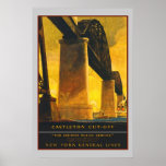 Líneas centrales de Nueva York del atajo de Castle Posters