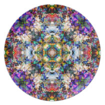 Líneas coloridas abstractas platos