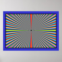 Líneas de color Dizzying túnel Posters