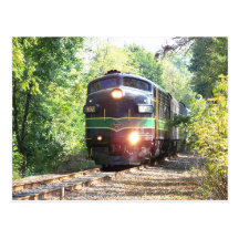 Líneas de ferrocarril de la lectura locomotora die postales
