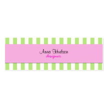 Líneas de moda caprichosas rosa verde blanco de la plantillas de tarjetas de visita